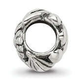 Sterling Silver 925 Reflections Shell Bead with Antiqued Solid Design